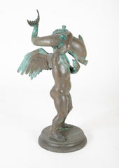 Bronze Fountain of a Putti Carrying a Dolphin