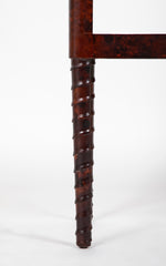 Tortoiseshell Leather Side Table by William Haines