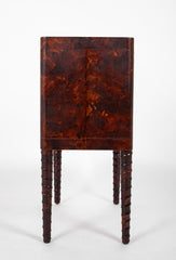 Tortoiseshell Leather Side Table by William Haines