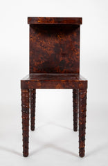 Tortoiseshell Leather Side Table by William Haines