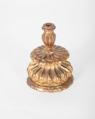 Pair of Late 19th Century Italian Gilded Terracotta Candlesticks