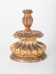Pair of Late 19th Century Italian Gilded Terracotta Candlesticks