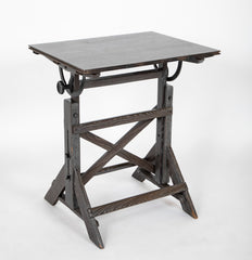 Vintage Drafting Table in Cerused Oak