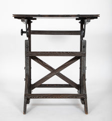 Vintage Drafting Table in Cerused Oak