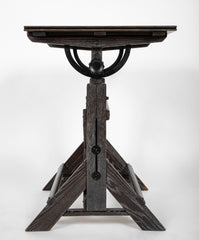 Vintage Drafting Table in Cerused Oak