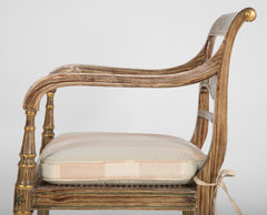 Pair of English Regency Painted Armchairs