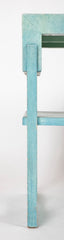Pair of Turquoise Parchment Two Tier Side Tables by William Haines
