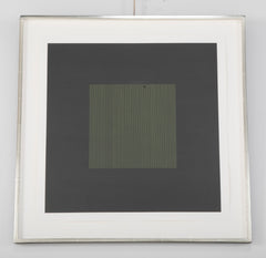 Sol Lewitt Screen Print from "Lines in 2 Directions in 5 Colors"  Black