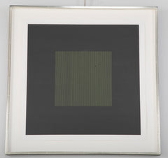 Sol Lewitt Screen Print from "Lines in 2 Directions in 5 Colors"  Black