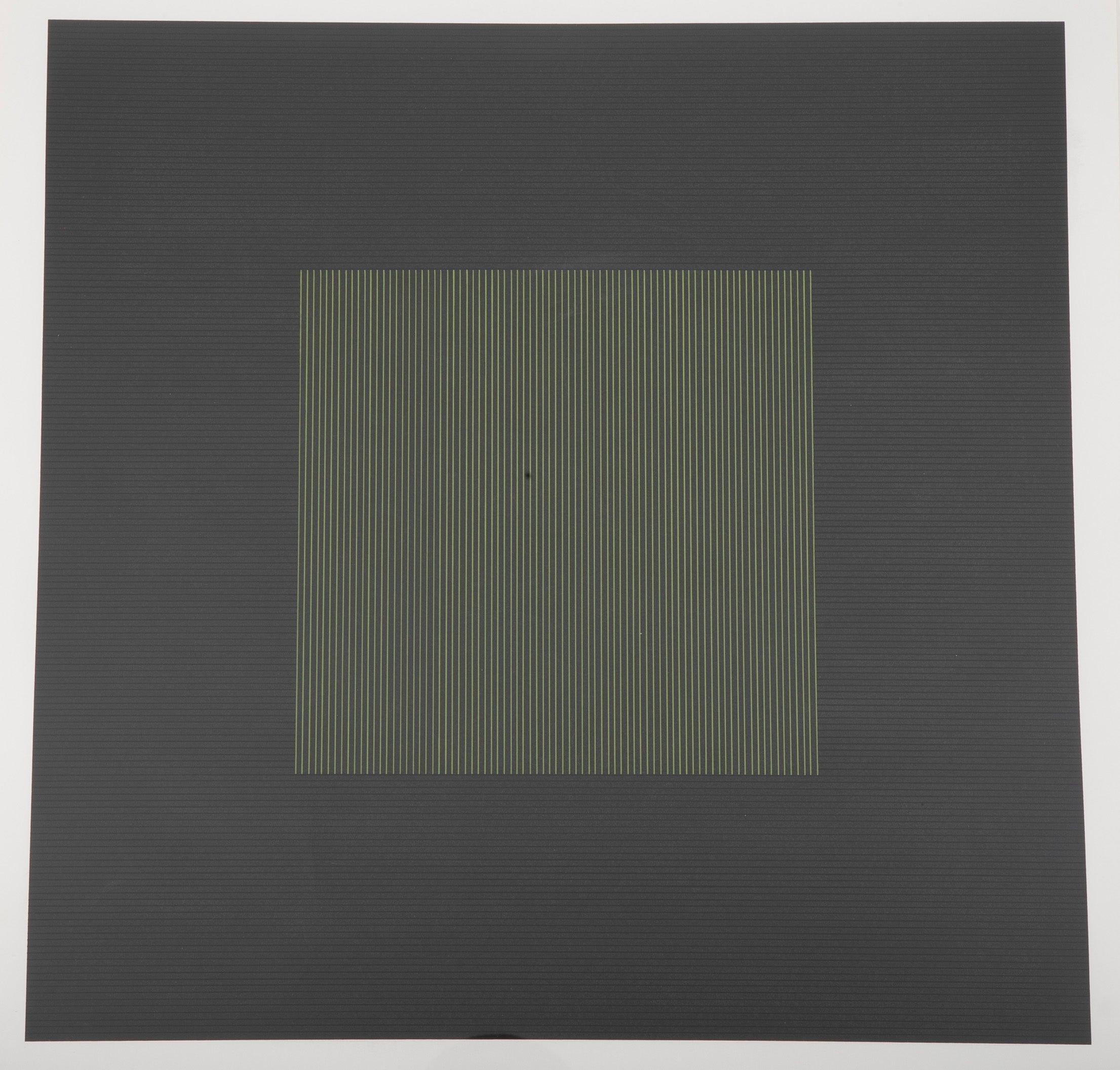 Sol Lewitt Screen Print from "Lines in 2 Directions in 5 Colors"  Black