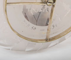 Jean Boris Lacroix Etched Glass Lamp in Rounded Form