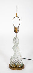 Pair of Scarpa & Venini Murano glass lamps