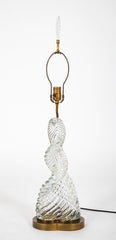 Pair of Scarpa & Venini Murano glass lamps