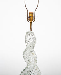 Pair of Scarpa & Venini Murano glass lamps