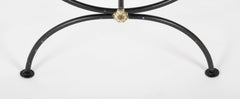 Three Piece Iron and Brass Coffee Table with Versace Insets