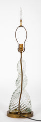 Pair of Scarpa & Venini Murano glass lamps