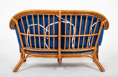 A Mid-Century French Rattan Sofa