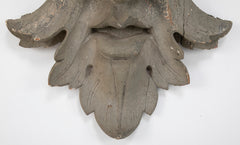 Carved and Painted Wood Architectural Element in the Form of a Mask