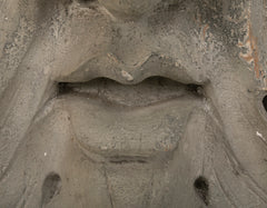 Carved and Painted Wood Architectural Element in the Form of a Mask