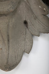 Carved and Painted Wood Architectural Element in the Form of a Mask