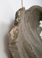 Carved and Painted Wood Architectural Element in the Form of a Mask