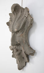 Carved and Painted Wood Architectural Element in the Form of a Mask