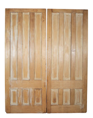 Pair of 19th Century English Limed Pine Doors