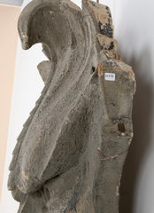 Carved and Painted Wood Architectural Element in the Form of a Mask