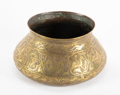 Persian Brass Engraved Pot