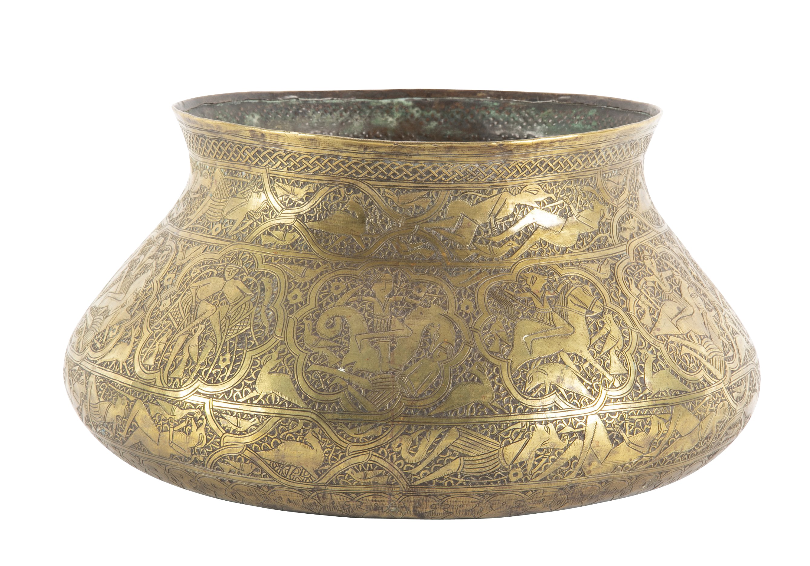 Persian Brass Engraved Pot