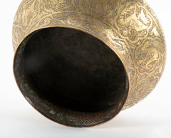 Persian Brass Engraved Pot