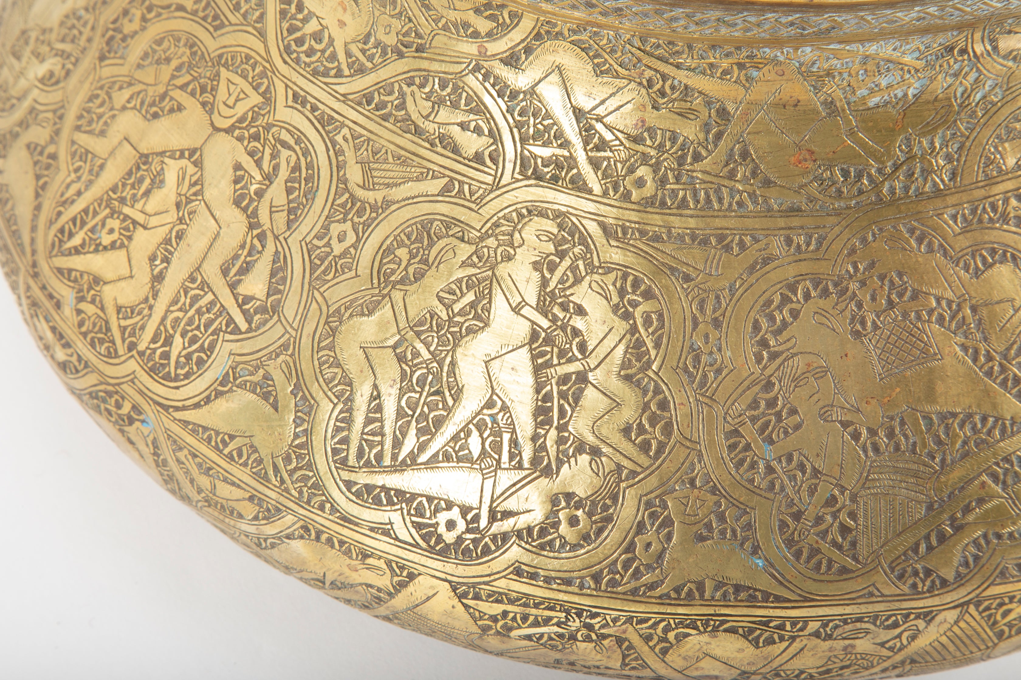 Persian Brass Engraved Pot