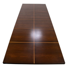 Tommi Parzinger Mahogany and Maple Dining Table for Charak Modern