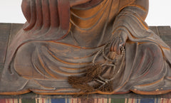 Japanese Carved Wooden Monk