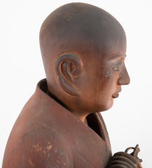 Japanese Carved Wooden Monk