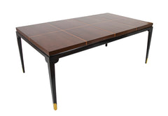 Tommi Parzinger Mahogany and Maple Dining Table for Charak Modern