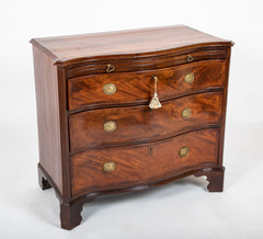 English Late Regency Carved Mahogany Chest of Drawers