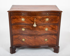 English Late Regency Carved Mahogany Chest of Drawers