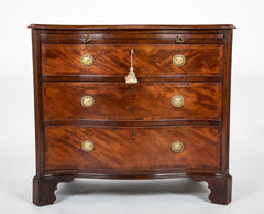 English Late Regency Carved Mahogany Chest of Drawers
