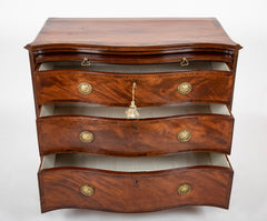 English Late Regency Carved Mahogany Chest of Drawers
