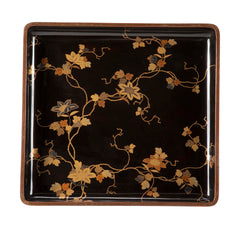 Black & Gold Lacquer Kimono Tray