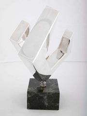 Abstract Sculpture by Lucile Driskell Resembling a Greek Key