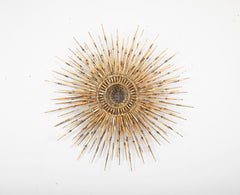 Stunning Mid-Century Modern Gilt Iron Wall Sculpture by William Bowie