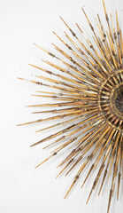 Stunning Mid-Century Modern Gilt Iron Wall Sculpture by William Bowie