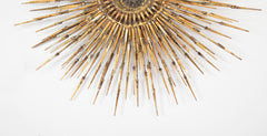 Stunning Mid-Century Modern Gilt Iron Wall Sculpture by William Bowie