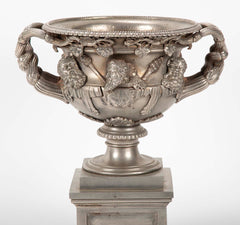 Unusual Version of the Warwick Vase in Steel