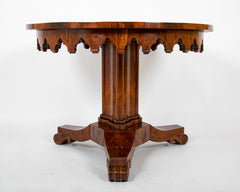 Russian Neoclassical Rosewood Tilt Top Center Table