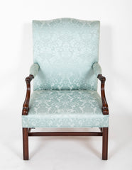 Pair of George III Period Mahogany Gainsboro Armchairs