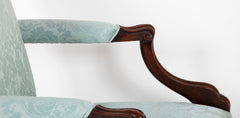 Pair of George III Period Mahogany Gainsboro Armchairs