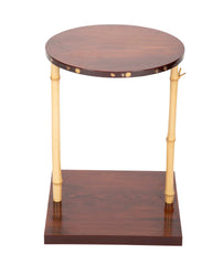 Japanese Pine and Bamboo and Lacquered Side Table